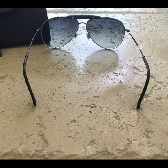 GUCCI BLACK SLIM AVIATORS WITH CROSSBAR - Picture 5 of 5